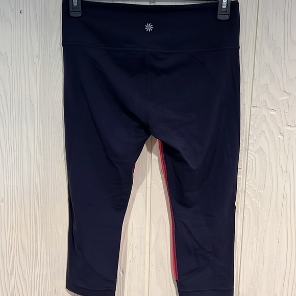 Athleta  COLOR BLOCK CROPPED LEGGING Yoga Pants Size large - Picture 5 of 11